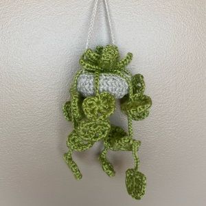 Mini Hanging Crochet Monstera Plant
